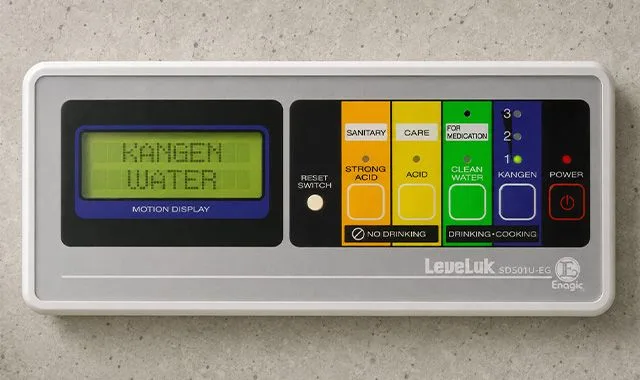 Le panneau de commande du SD501U affichant sa gamme complète de réglages d'eau